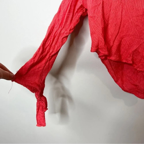 Free People Morning Red Dolman Sleeve Top - Picture 7 of 8